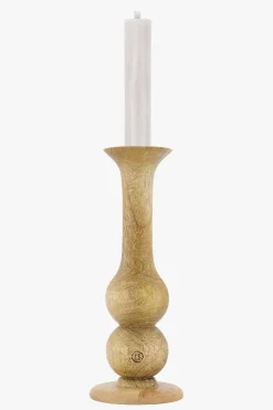 ZUSSS Kaarsen|Kaarsenhouders*houten kandelaar L naturel