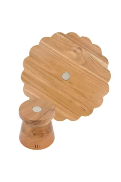 ZUSSS Keukenaccessoires*houten taartplateau donkerbruin