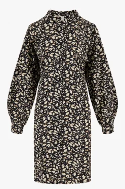 ZUSSS Jurkjes & Rokken*jurk blaadjes print zwart