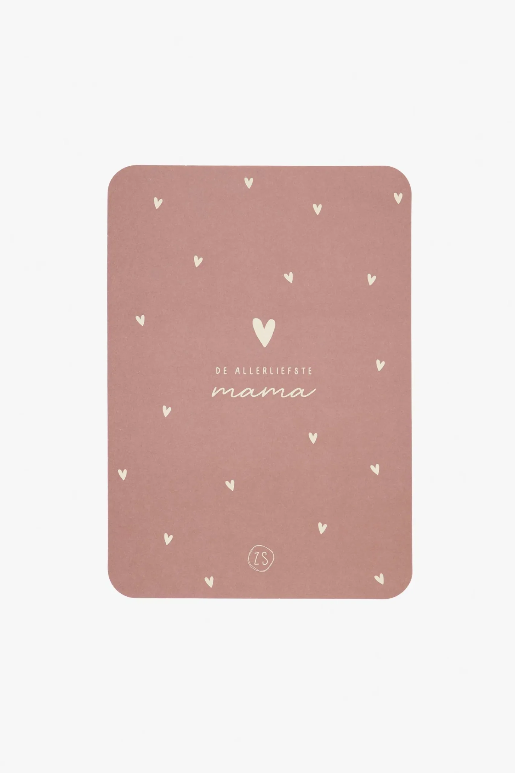 ZUSSS Kaartjes*kaart ronde hoeken de allerliefste mama terra roze terraroze