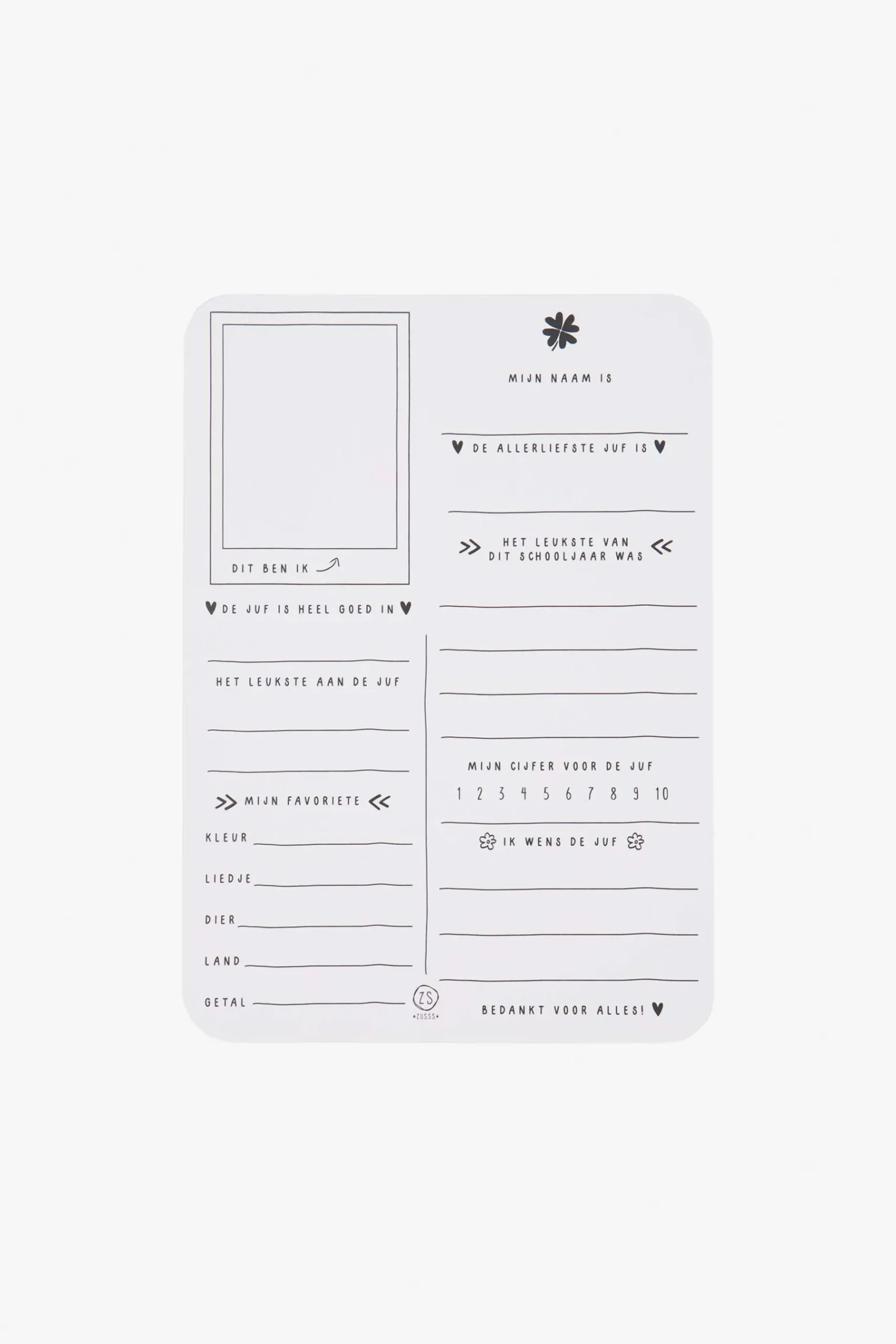 ZUSSS Kaartjes*kaart wat een geluk met een juf als jij saliegroen saligroen