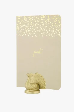 ZUSSS Overige Woonaccessoires*kaartenstandaard pauw goud