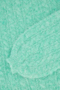 ZUSSS Truien*kabel trui met ballonmouw mint