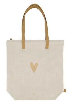 ZUSSS Schoudertassen & Handtassen*katoenen boodschappentas hartje zand