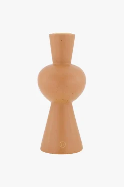 ZUSSS Kaarsen|Kaarsenhouders*keramieken kandelaar met bolling spikkels poederroze