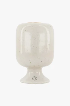 ZUSSS Kaarsen|Kaarsenhouders*keramieken kandelaar L glazuur spikkels zand