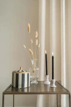 ZUSSS Opbergers & Manden*keramieken voorraadpot strepen M zand antraciet zand/antraciet