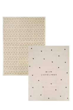 ZUSSS Keukentextiel*keukenset hartjes mijn lievelings beige