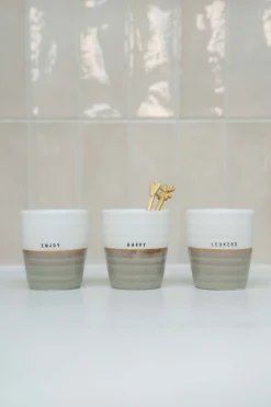 ZUSSS Servies*koffiemok enjoy wit/zand