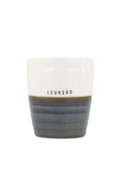 ZUSSS Servies*koffiemok leukerd antracietgrijs/wit