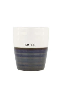 ZUSSS Servies*koffiemok smile donkerblauw/ wit donkerblauw/wit