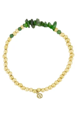 ZUSSS Armbandjes*kralenarmband met glassteen donkergroen