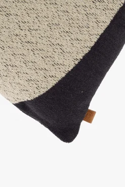 ZUSSS Kussens*kussen grafisch element 60x40cm antraciet antracietgrijs