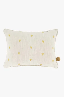 ZUSSS Kussens*kussen i like you en hartjes 35x25cm peper en zout/goud peperenzout/goud