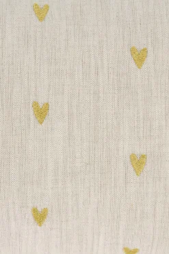 ZUSSS Kussens*kussen i like you en hartjes 35x25cm peper en zout/goud peperenzout/goud