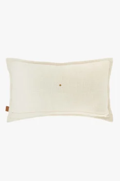 ZUSSS Kussens*kussen ornament print en madeliefje 50x30cm antraciet/ecru