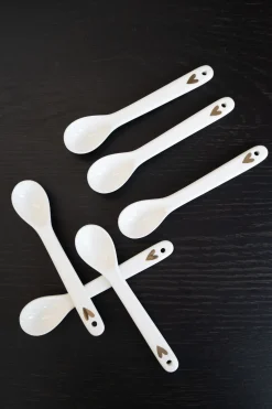 ZUSSS Servies*lepeltje goud hartje (set van 6)