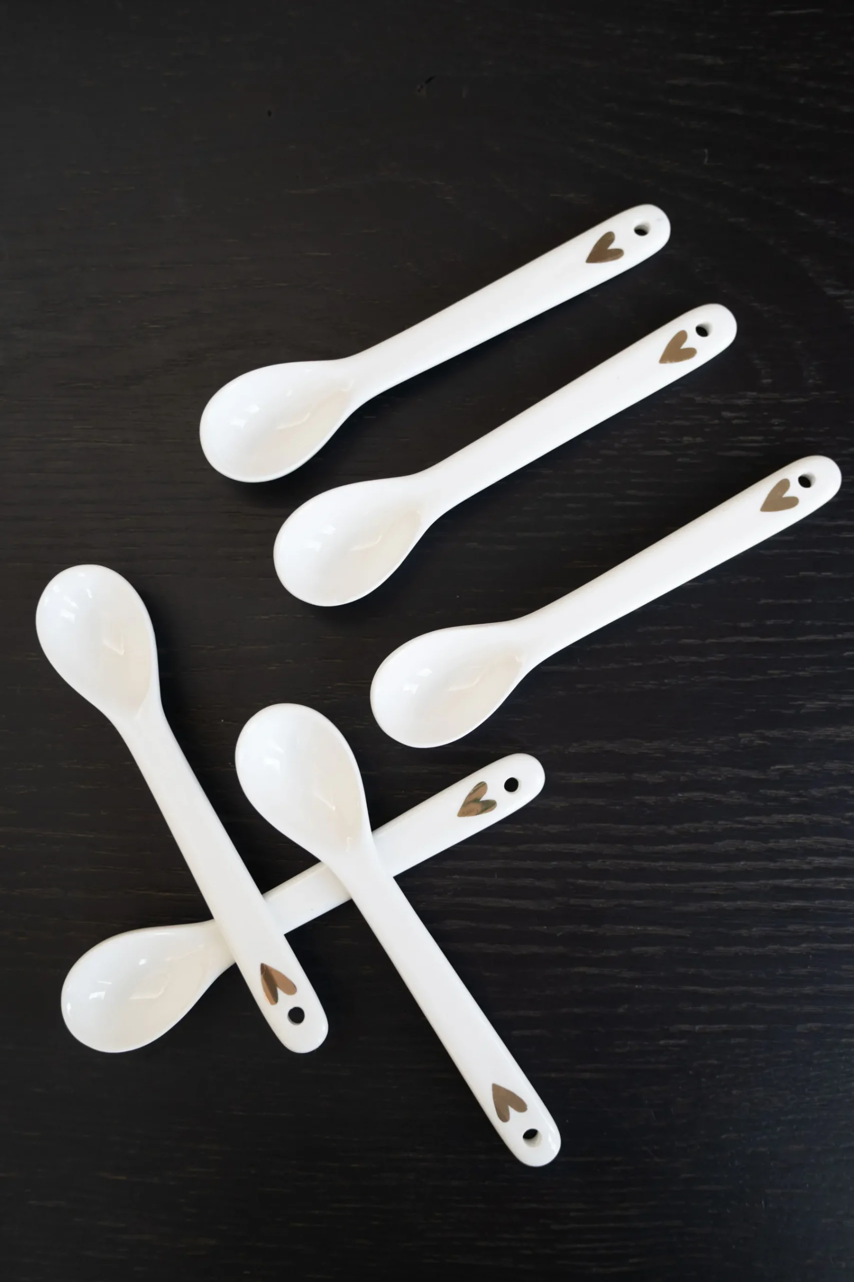 ZUSSS Servies*lepeltje goud hartje (set van 6)