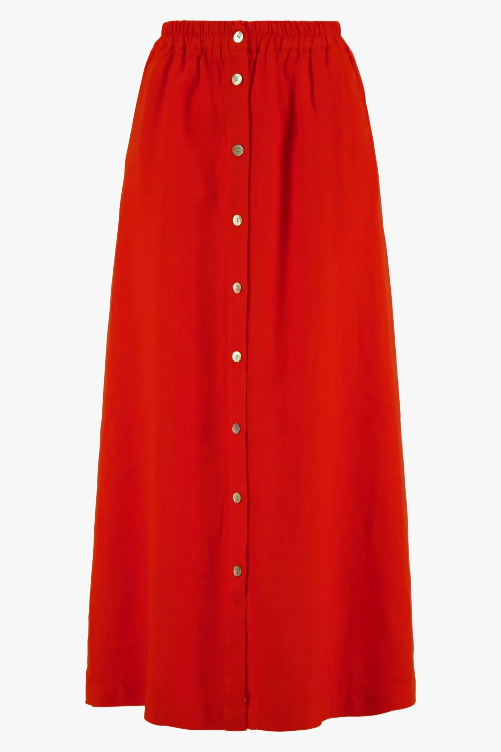 ZUSSS Jurkjes & Rokken*linnen doorknooprok koraalrood