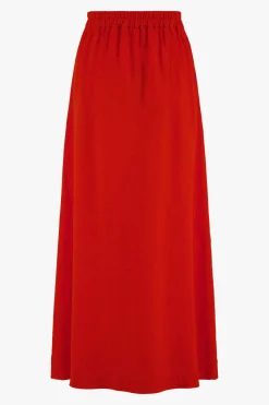 ZUSSS Jurkjes & Rokken*linnen doorknooprok koraalrood