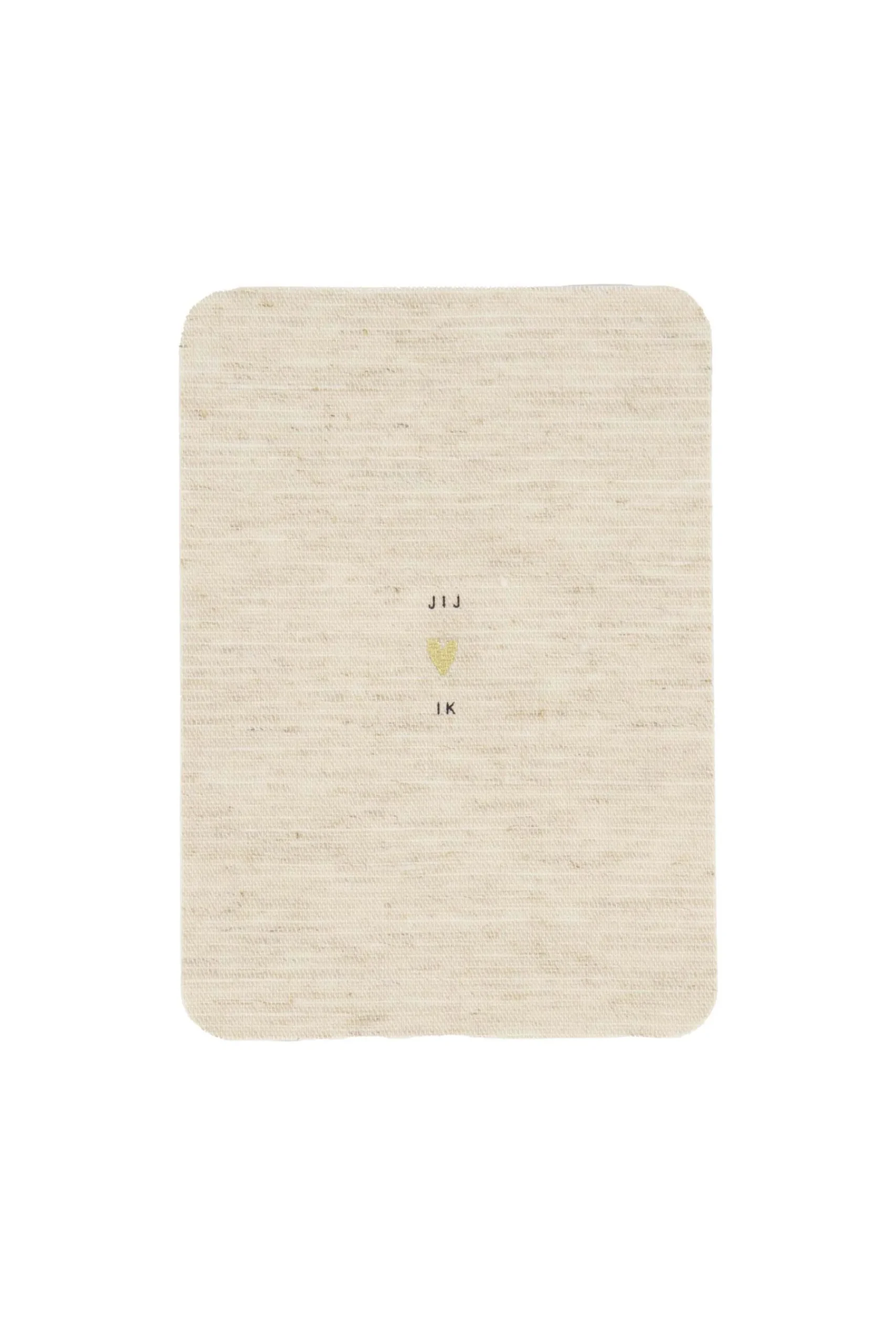 ZUSSS Kaartjes*linnen kaart jij & ik naturel