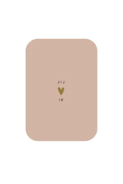 ZUSSS Kaartjes*linnen kaart jij & ik naturel