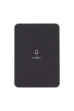 ZUSSS Kaartjes*linnen kaart smile zwart