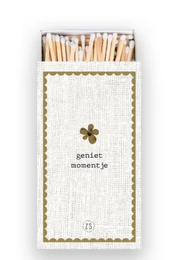 ZUSSS Kaarsen*lucifers genietmomentje linnen/goud