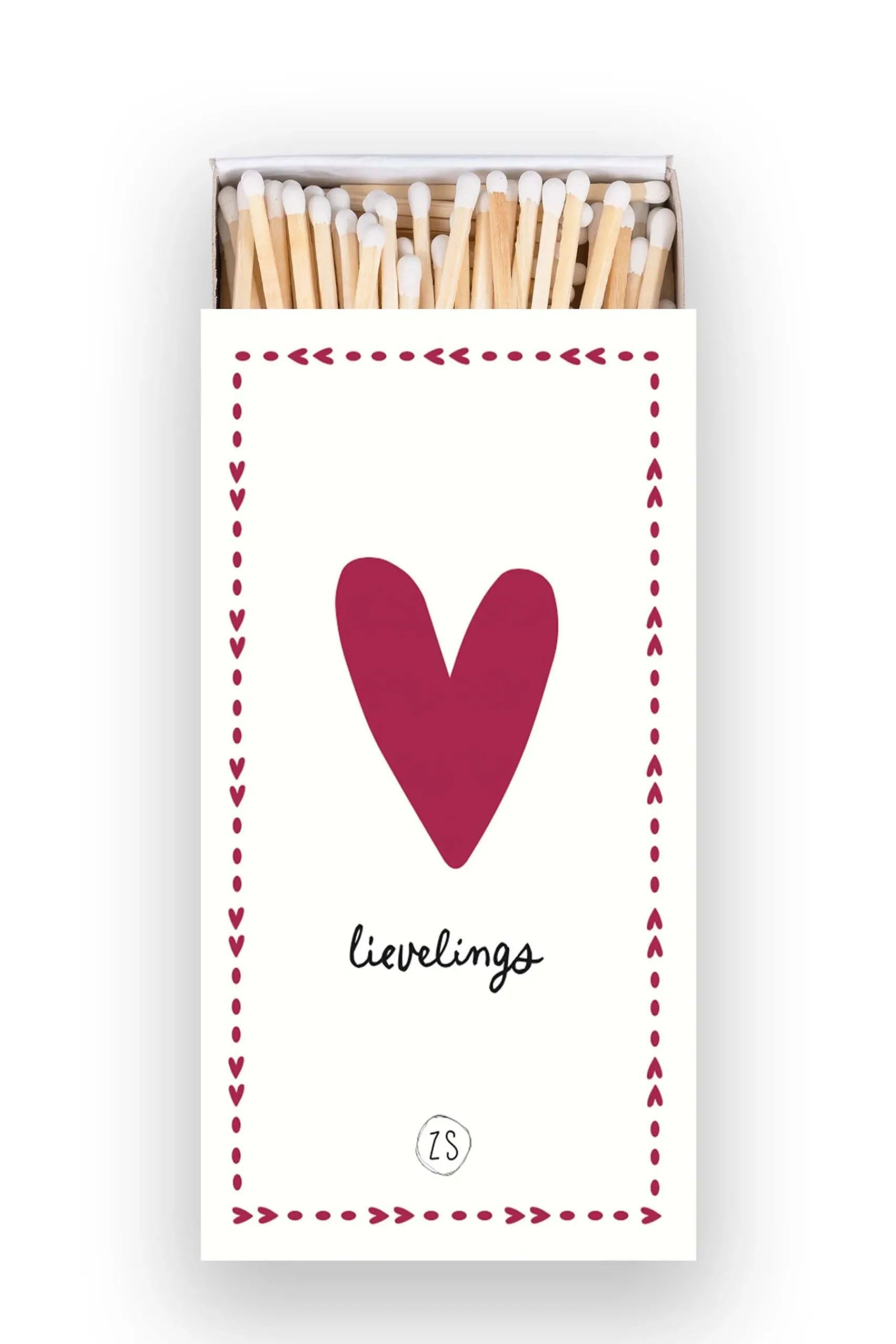 ZUSSS Kaarsen*lucifers lievelings wit/rood