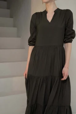 ZUSSS Jurkjes & Rokken*maxi jurk antracietgrijs