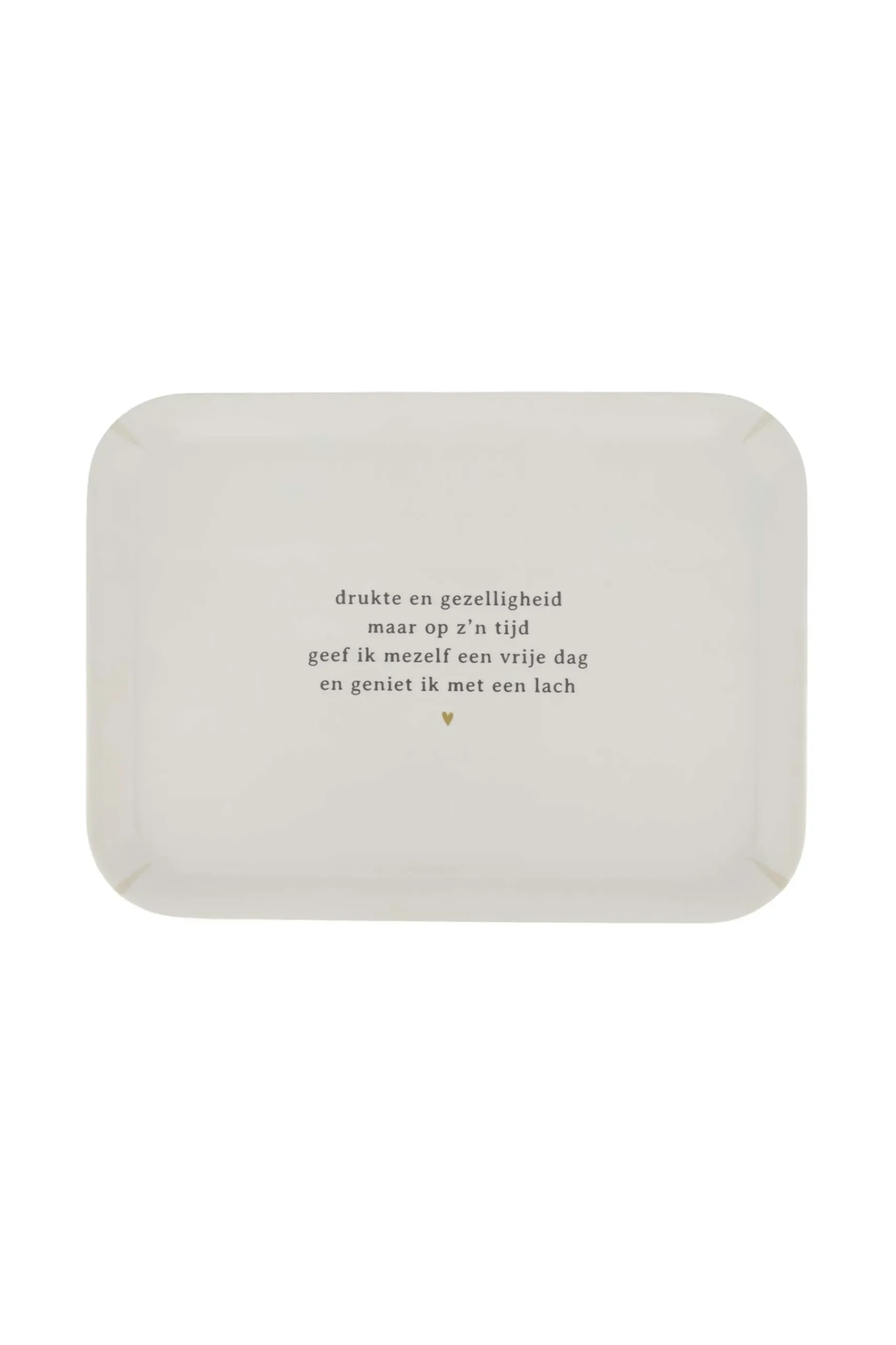 ZUSSS Keukenaccessoires*melamine dienblad 43x33cm gezelligheid zand