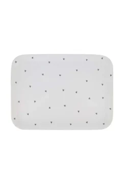 ZUSSS Keukenaccessoires*melamine dienblad 43x33cm hartjes wit/antracietgrijs