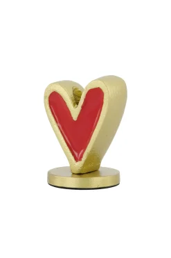 ZUSSS Kaarsen|Kaarsenhouders*metalen kandelaar hartje goud