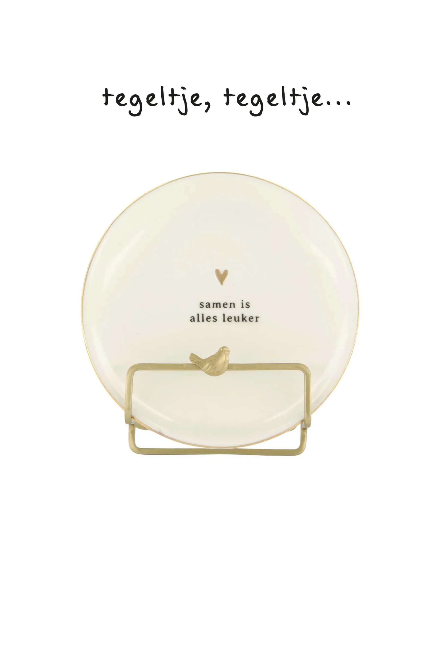 ZUSSS Overige Woonaccessoires*metalen standaard vogel goud