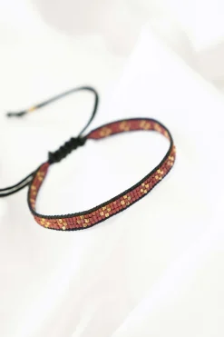 ZUSSS Armbandjes*miyuki armbandje bloemen oudroze