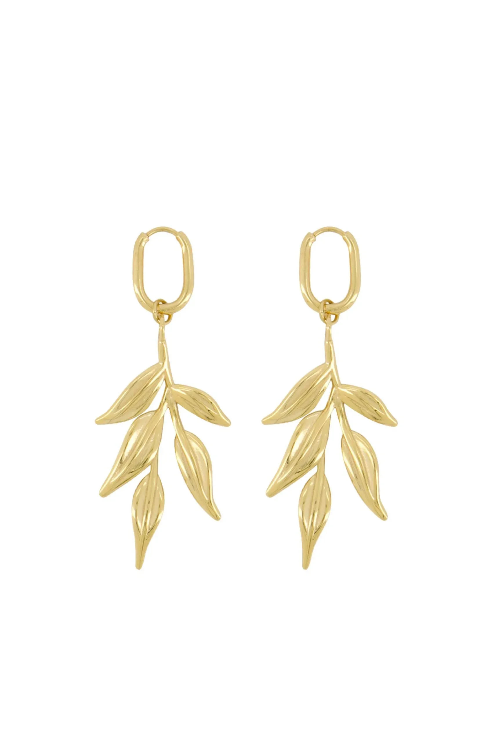 ZUSSS Oorbellen*oorbel met blaadjes goud
