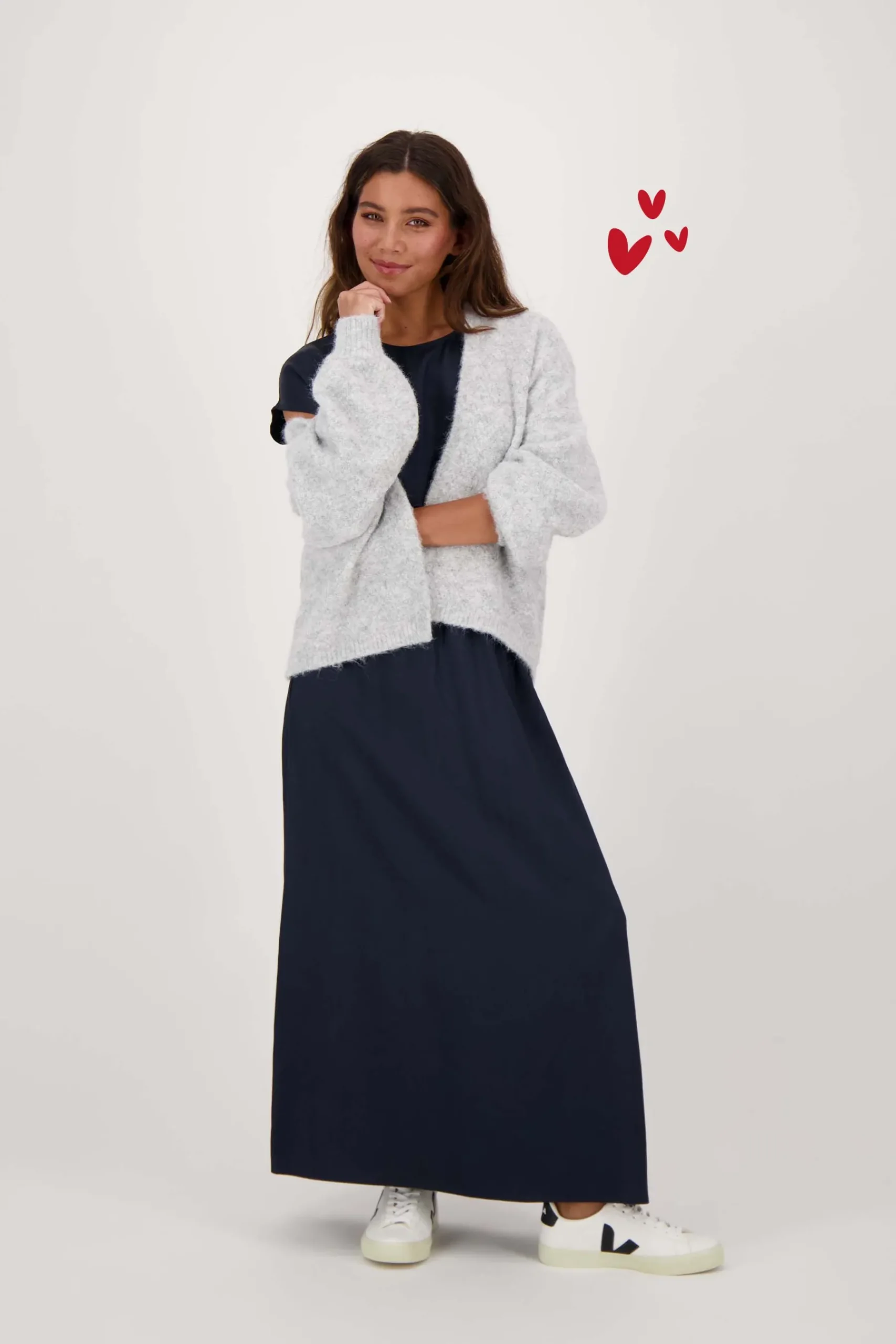 ZUSSS Vesten*openvallend vest lichtgrijs