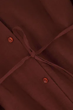 ZUSSS Jurkjes & Rokken*overhemdjurk chocoladebruin