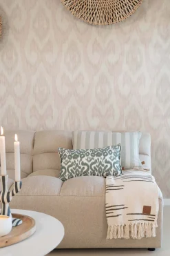 ZUSSS Plaids & Vloerkleden*plaid lijnenpatroon 130x170 /saliegroen zand/leem