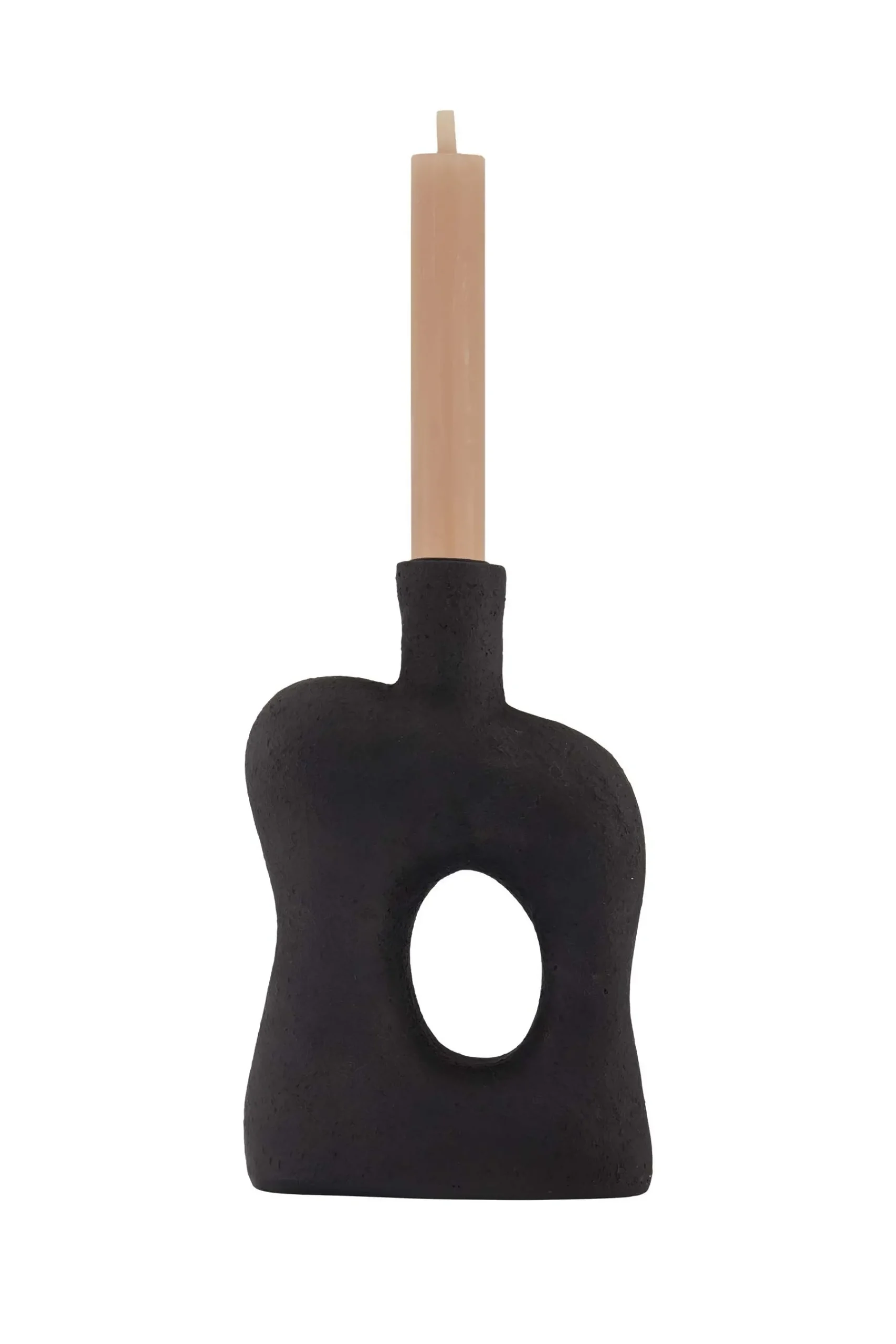 ZUSSS Kaarsen|Kaarsenhouders*polystone kandelaar ornament 22cm zwart