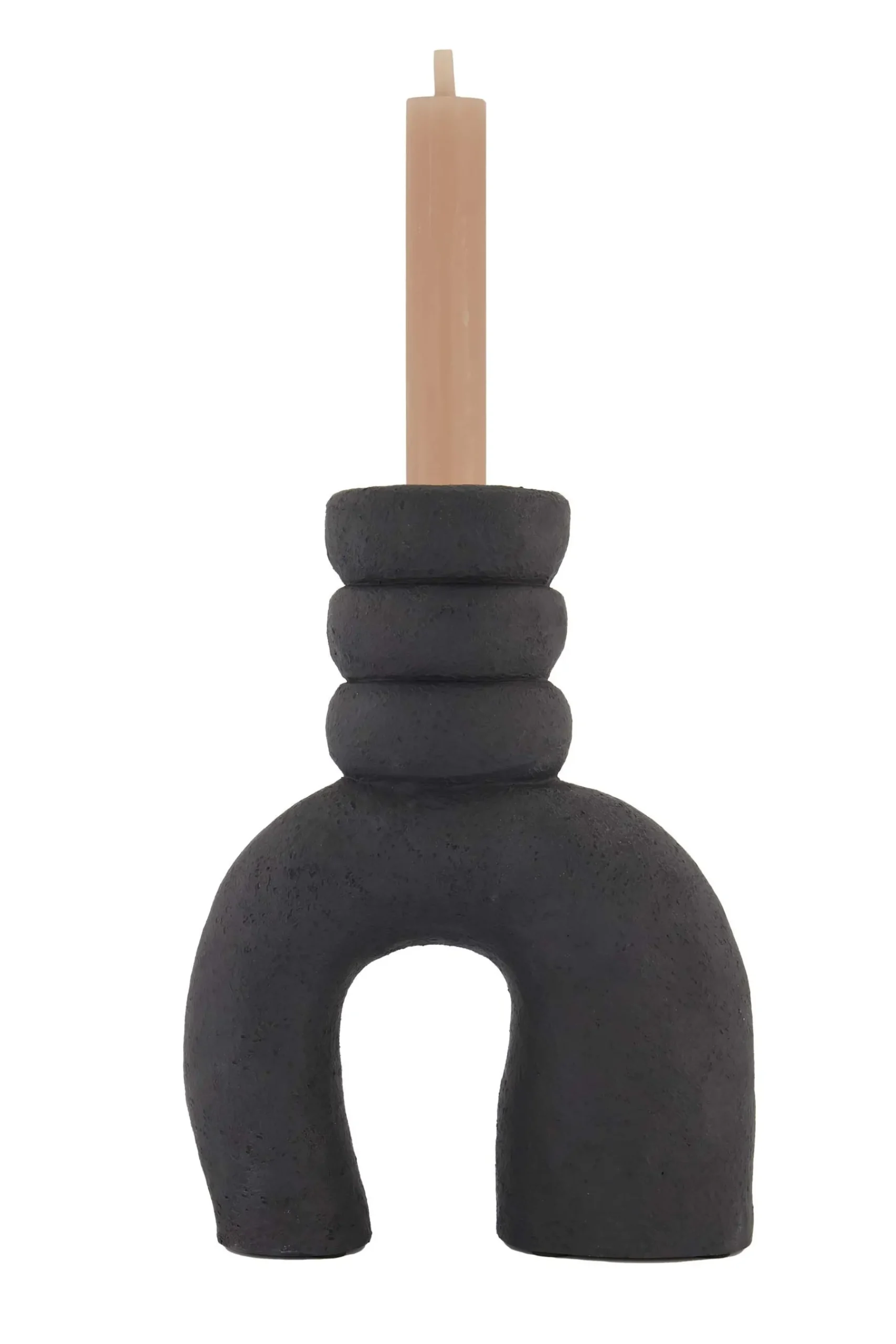 ZUSSS Kaarsen|Kaarsenhouders*polystone kandelaar ornament 28cm zwart