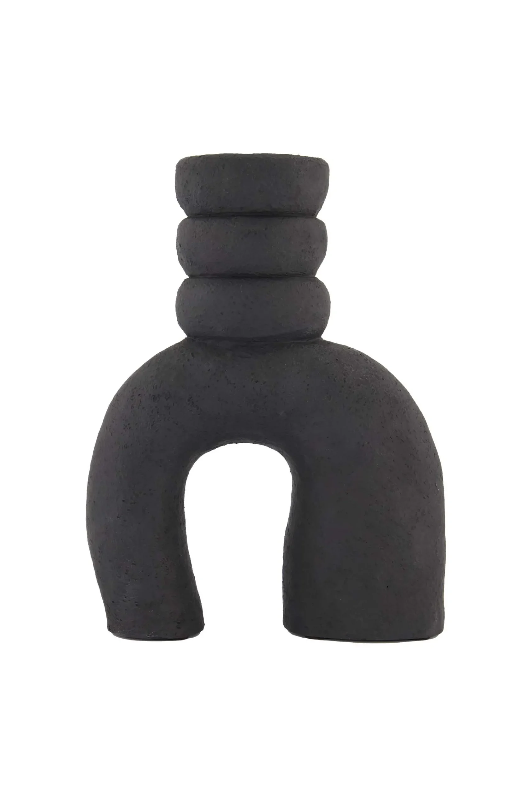 ZUSSS Kaarsen|Kaarsenhouders*polystone kandelaar ornament 28cm zwart