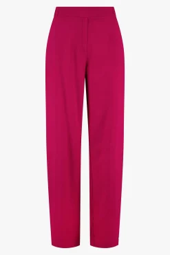 ZUSSS Broeken & Jeans*satijnen twill broek roze rood rozerood