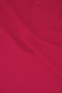 ZUSSS Tops*satijnen twill top met boothals roze rood rozerood