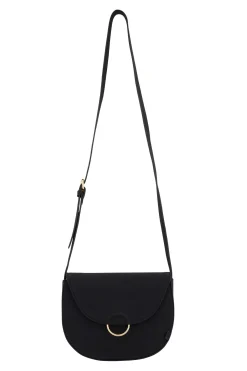 ZUSSS Schoudertassen & Handtassen*schoudertas met gouden ring zwart