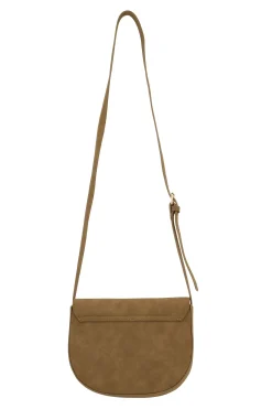 ZUSSS Schoudertassen & Handtassen*schoudertas met gouden ring taupe