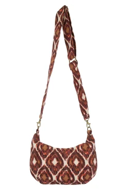 ZUSSS Schoudertassen & Handtassen*schoudertasje met ikat print zand/roodbruin
