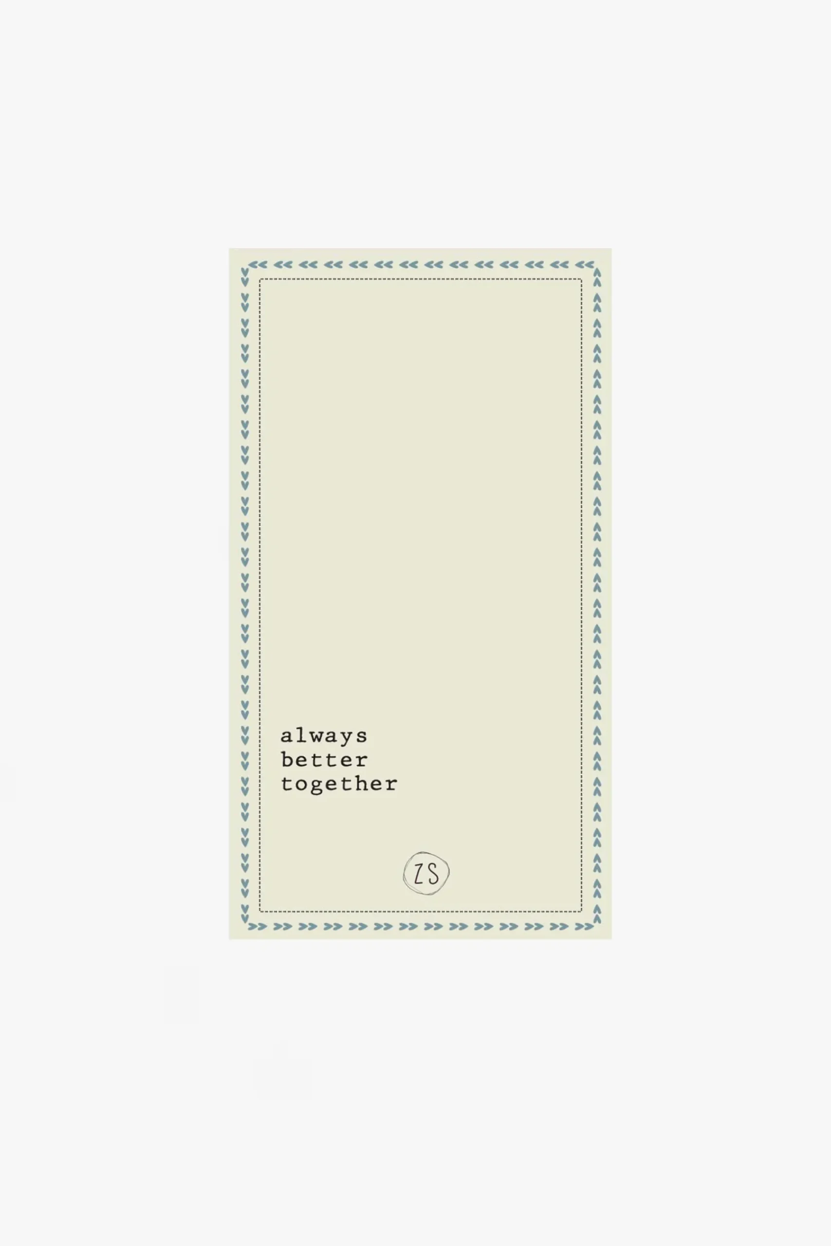 ZUSSS Servetten*servetten rechthoek 11x20cm always better together wit