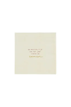 ZUSSS Servetten*servetten vierkant gedicht 16,5x16,5cm zand