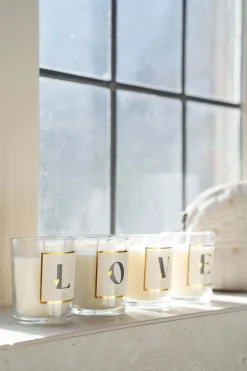 ZUSSS Bad*set van 4 kaarsjes saliegroen saligroen